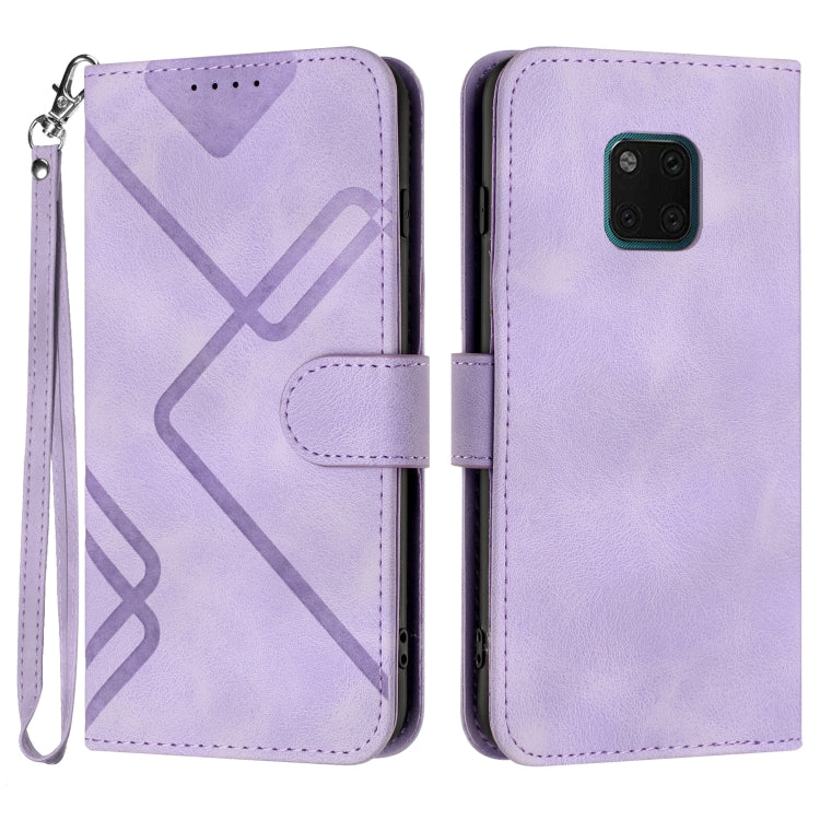 Line Pattern Skin Feel Leather Phone Case, Series 2