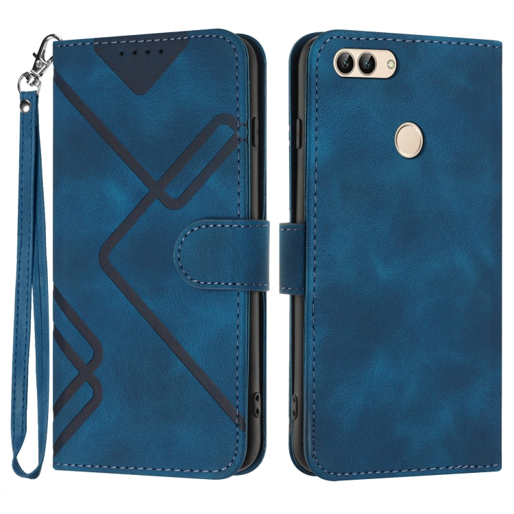 Line Pattern Skin Feel Leather Phone Case, Series 2