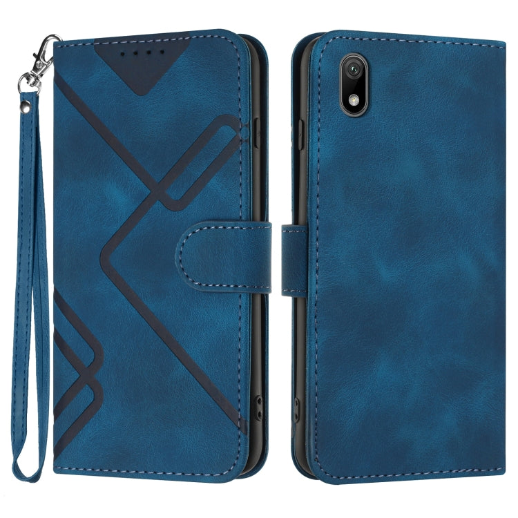 Line Pattern Skin Feel Leather Phone Case, Series 1