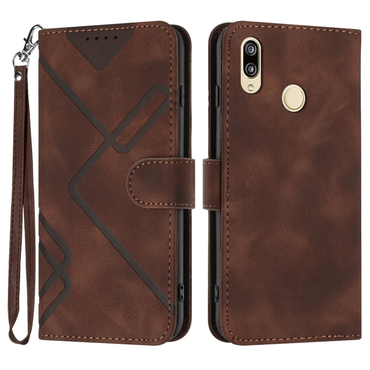 Line Pattern Skin Feel Leather Phone Case, Series 3