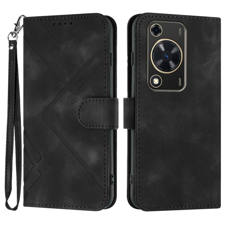 Line Pattern Skin Feel Leather Phone Case, Series 3