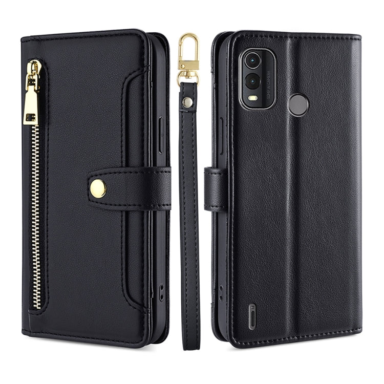 Lite Sheep Texture Cross-body Zipper Wallet Leather Phone Case