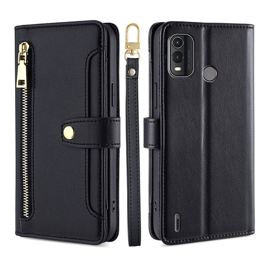 Lite Sheep Texture Cross-body Zipper Wallet Leather Phone Case