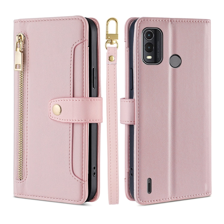 Lite Sheep Texture Cross-body Zipper Wallet Leather Phone Case