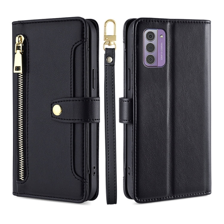 Lite Sheep Texture Cross-body Zipper Wallet Leather Phone Case