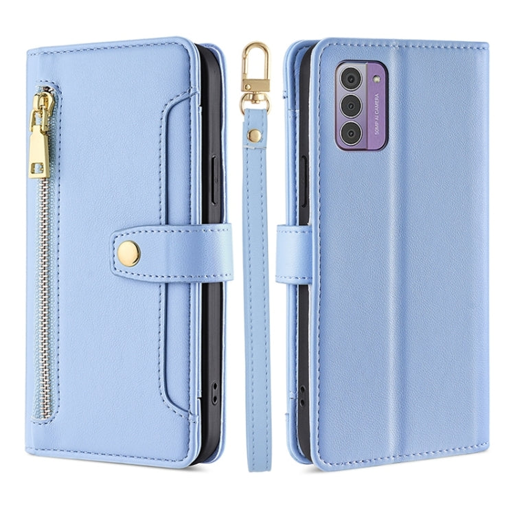 Lite Sheep Texture Cross-body Zipper Wallet Leather Phone Case