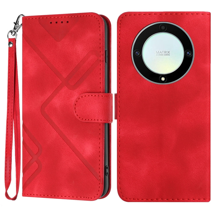 Line Pattern Skin Feel Leather Phone Case, Series 3