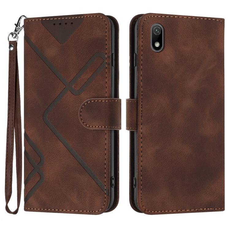 Line Pattern Skin Feel Leather Phone Case, Series 1 My Store