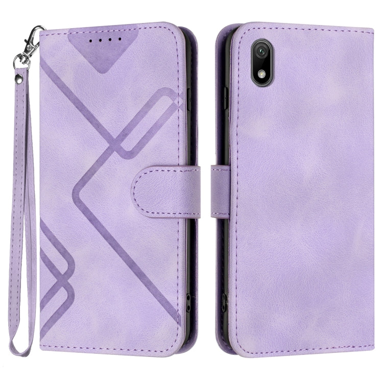 Line Pattern Skin Feel Leather Phone Case, Series 1