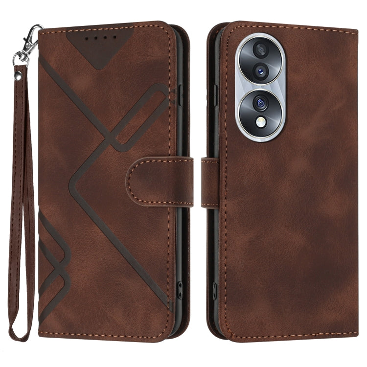 Line Pattern Skin Feel Leather Phone Case, Series 2 My Store