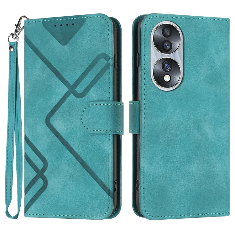 Line Pattern Skin Feel Leather Phone Case, Series 2