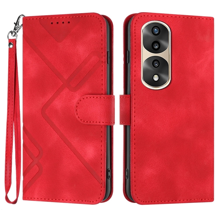 Line Pattern Skin Feel Leather Phone Case, Series 1