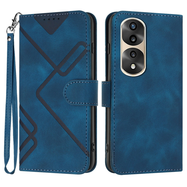 Line Pattern Skin Feel Leather Phone Case, Series 1