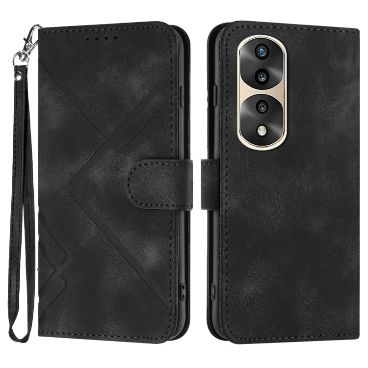 Line Pattern Skin Feel Leather Phone Case, Series 1