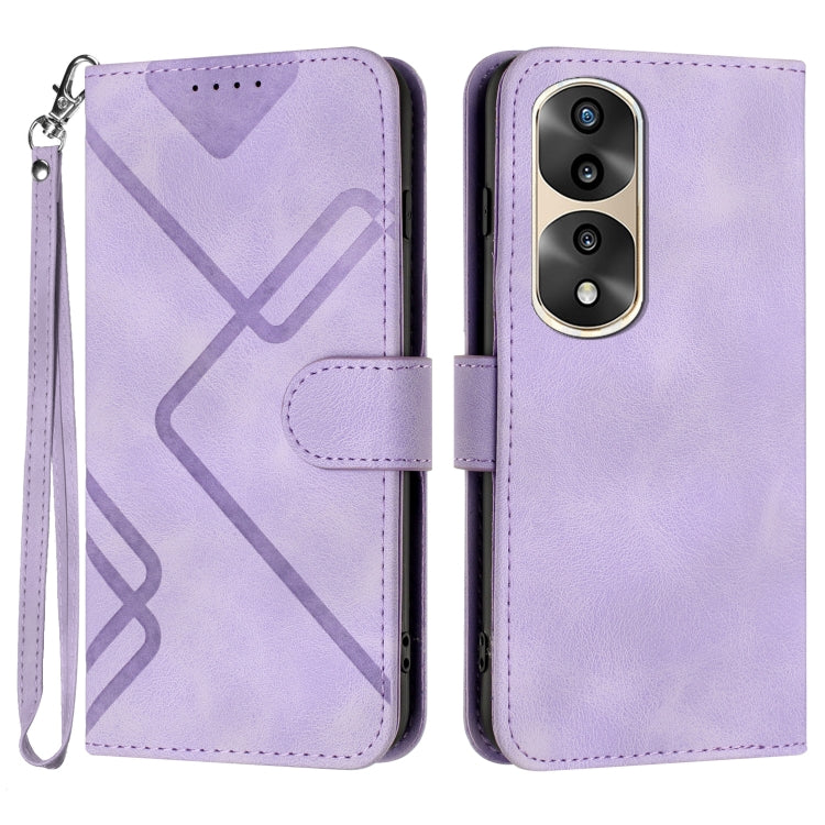 Line Pattern Skin Feel Leather Phone Case, Series 1