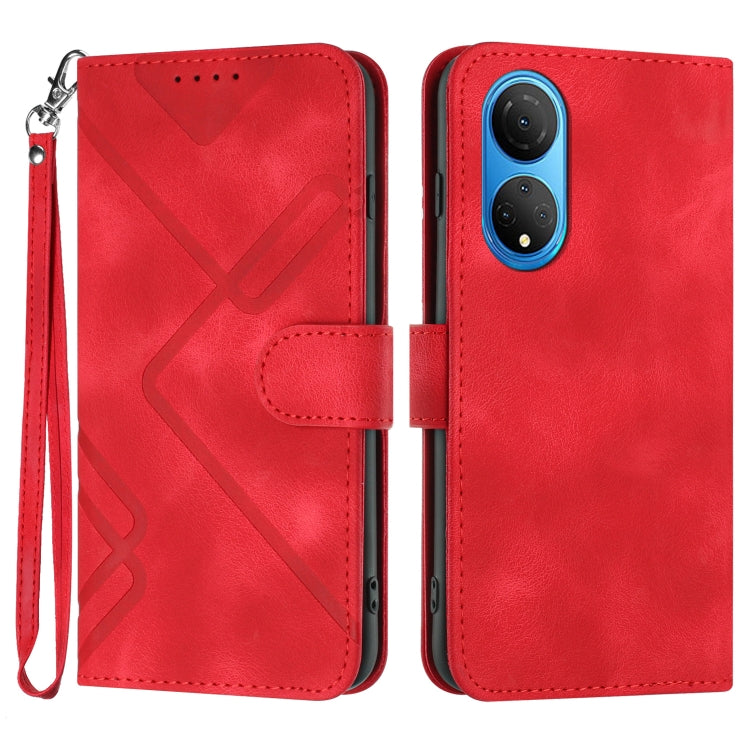 Line Pattern Skin Feel Leather Phone Case, Series 1