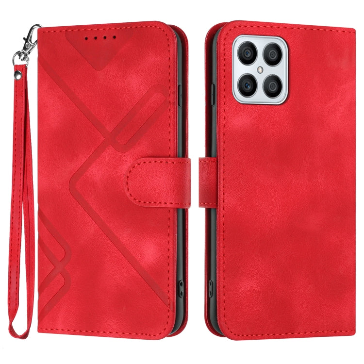 Line Pattern Skin Feel Leather Phone Case, Series 3