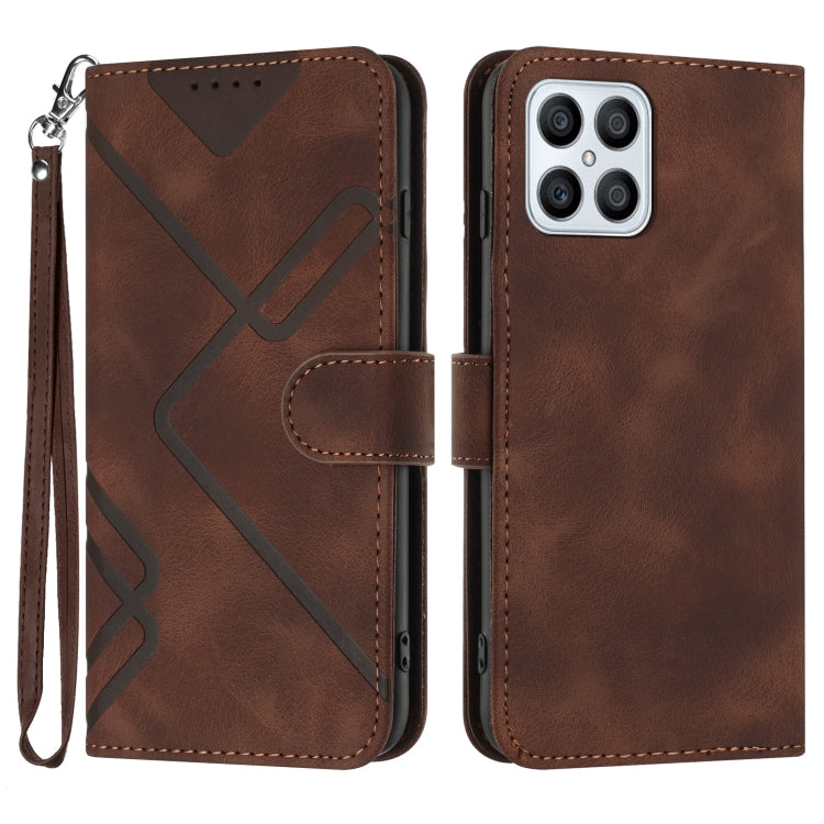 Line Pattern Skin Feel Leather Phone Case, Series 3 My Store