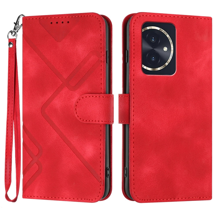 Line Pattern Skin Feel Leather Phone Case, Series 3