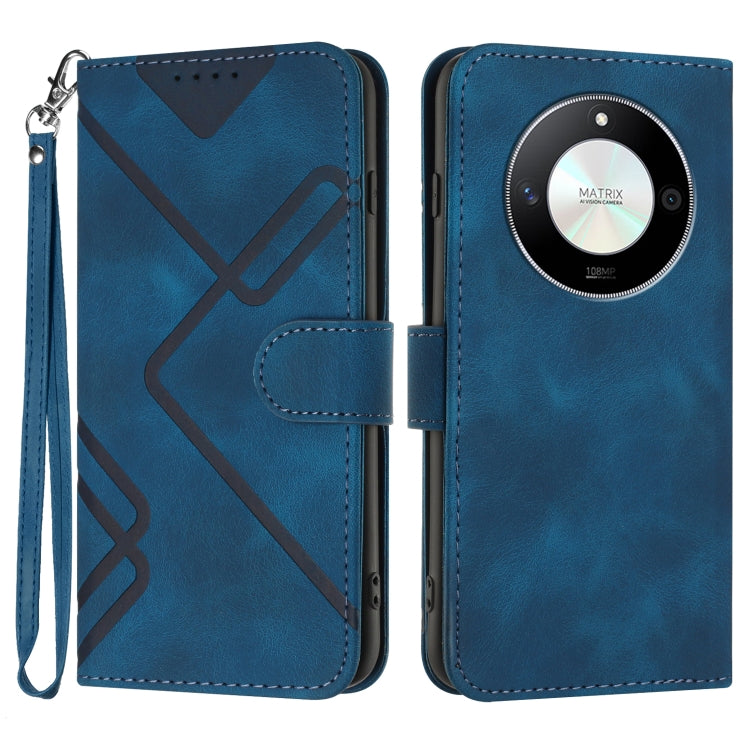 Line Pattern Skin Feel Leather Phone Case, Series 2