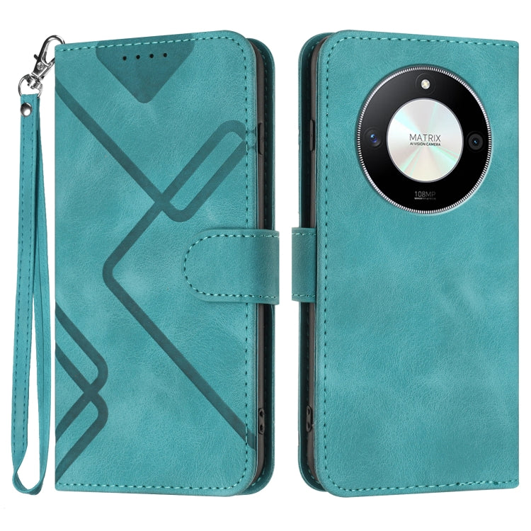 Line Pattern Skin Feel Leather Phone Case, Series 2