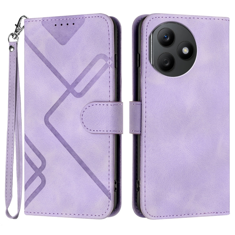 Line Pattern Skin Feel Leather Phone Case, Series 2