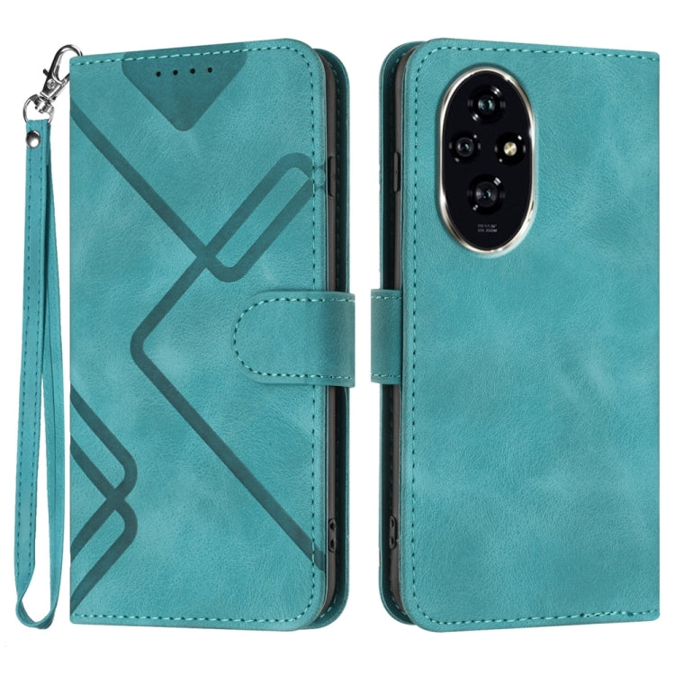 Line Pattern Skin Feel Leather Phone Case, Series 2