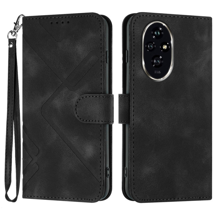 Line Pattern Skin Feel Leather Phone Case, Series 4 My Store