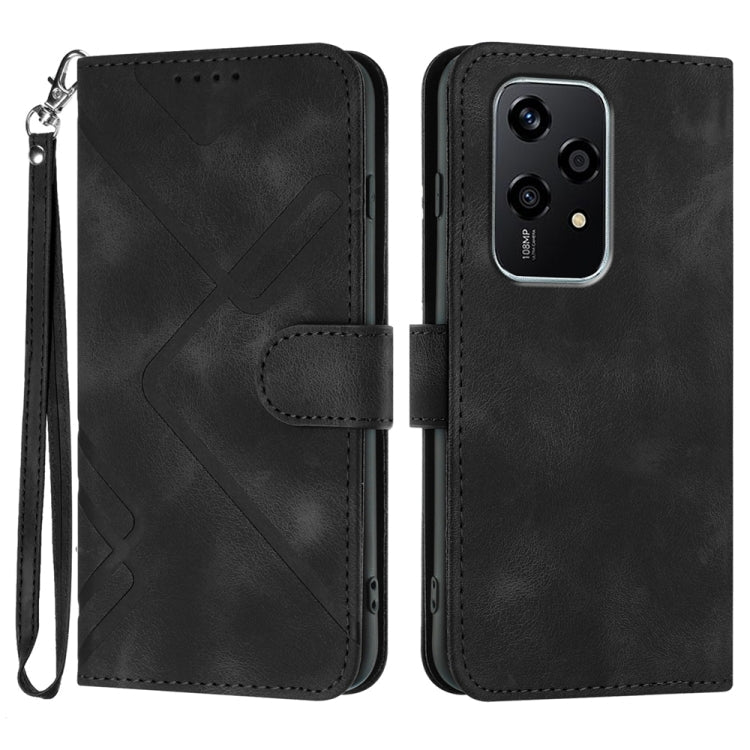 Line Pattern Skin Feel Leather Phone Case, Series 1