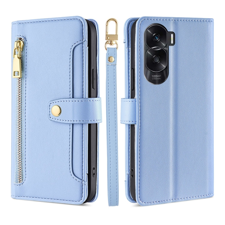 Sheep Texture Cross-body Zipper Wallet Leather Phone Case My Store