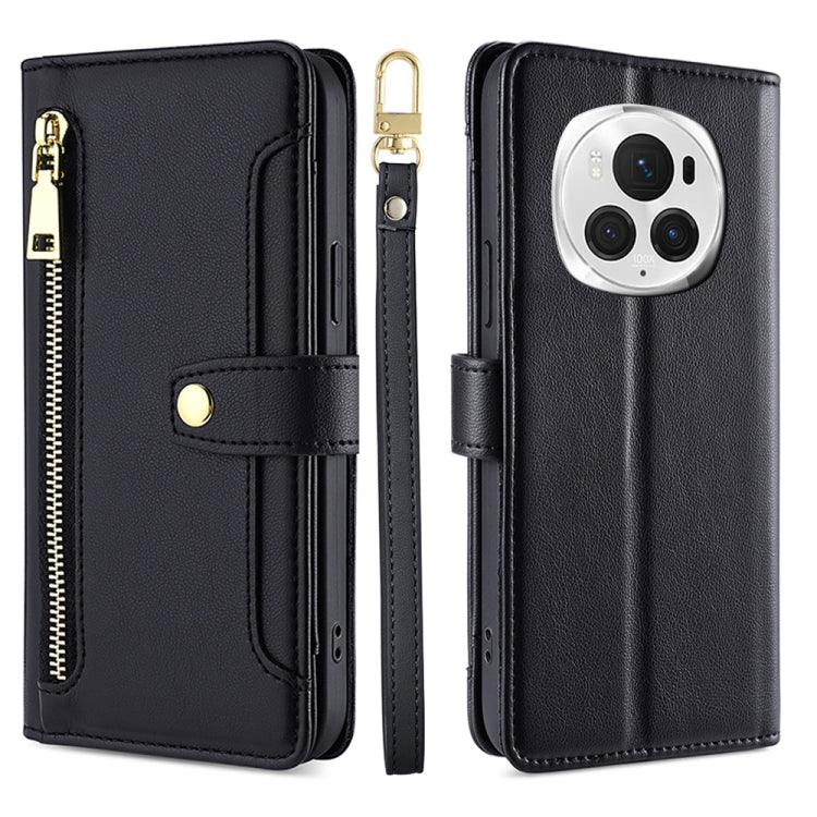 Sheep Texture Cross-body Zipper Wallet Leather Phone Case My Store