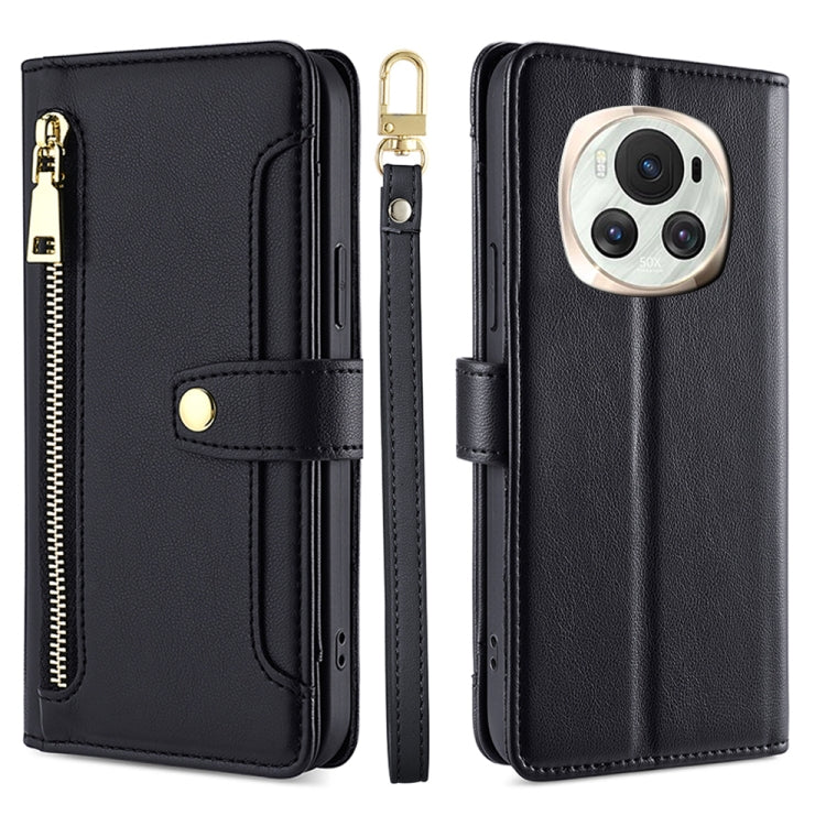 Sheep Texture Cross-body Zipper Wallet Leather Phone Case My Store