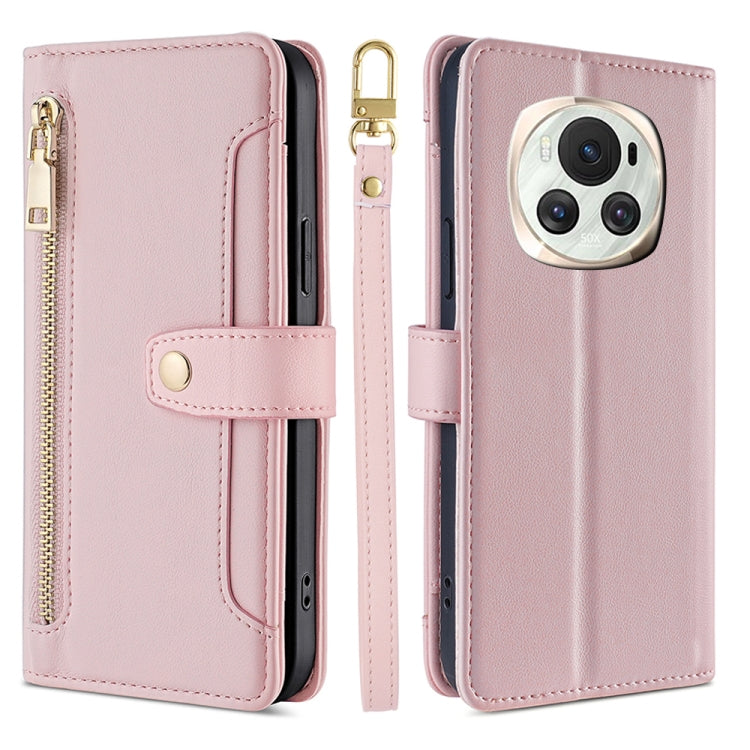 Sheep Texture Cross-body Zipper Wallet Leather Phone Case My Store