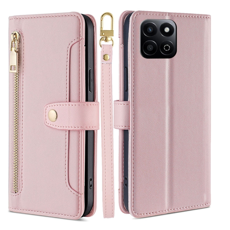 Sheep Texture Cross-body Zipper Wallet Leather Phone Case My Store