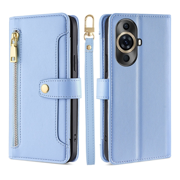 Sheep Texture Cross-body Zipper Wallet Leather Phone Case, Series 2