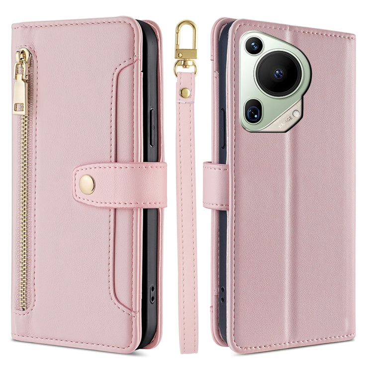 Sheep Texture Cross-body Zipper Wallet Leather Phone Case, Series 2