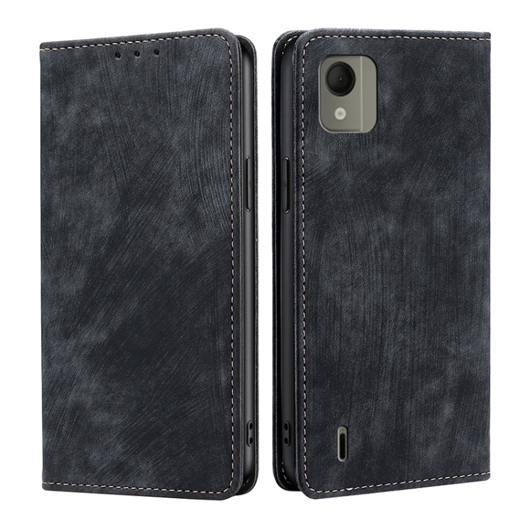 RFID Anti-theft Brush Magnetic Leather Phone Case