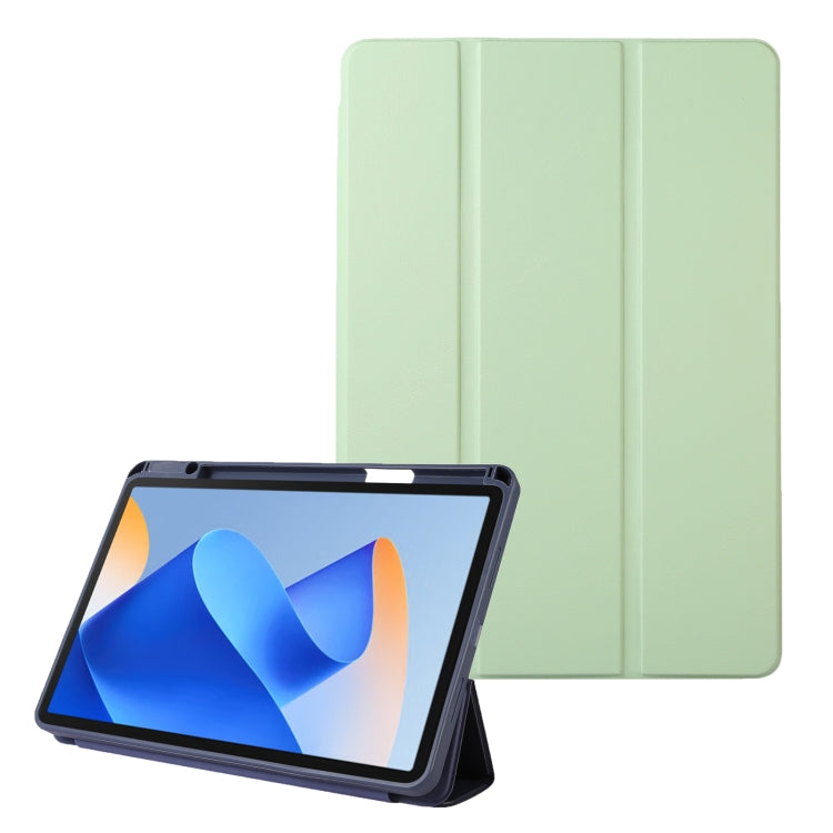 Solid Color 3-folding Leather Tablet Case