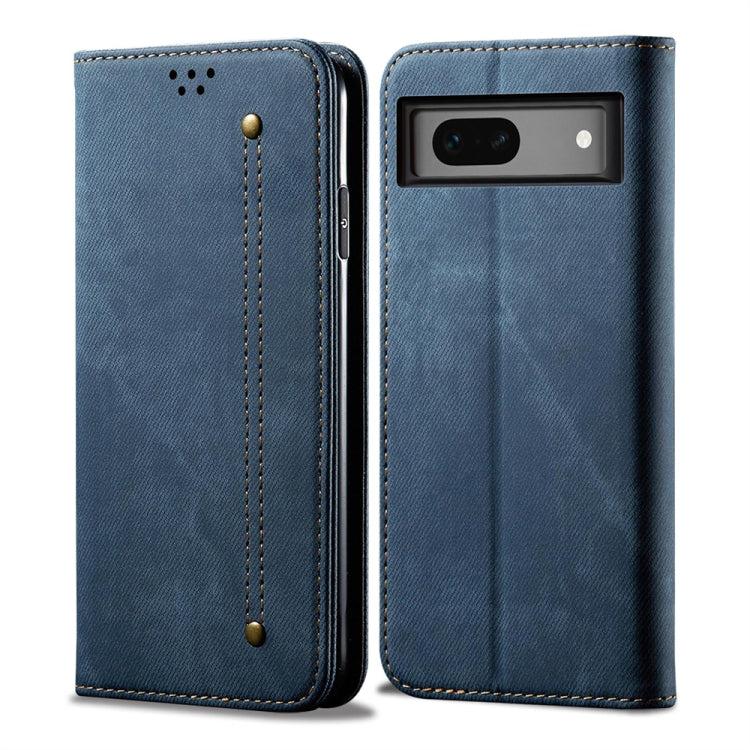 Denim Texture Casual Style Horizontal Flip Leather Case