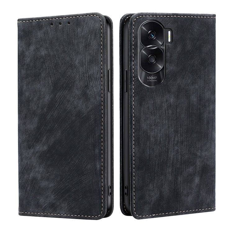 RFID Anti-theft Brush Magnetic Leather Phone Case