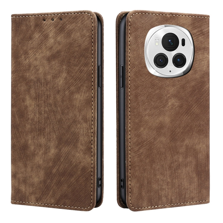 RFID Anti-theft Brush Magnetic Leather Phone Case