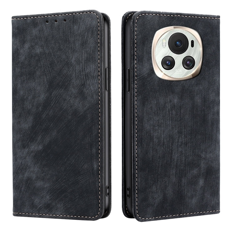 RFID Anti-theft Brush Magnetic Leather Phone Case