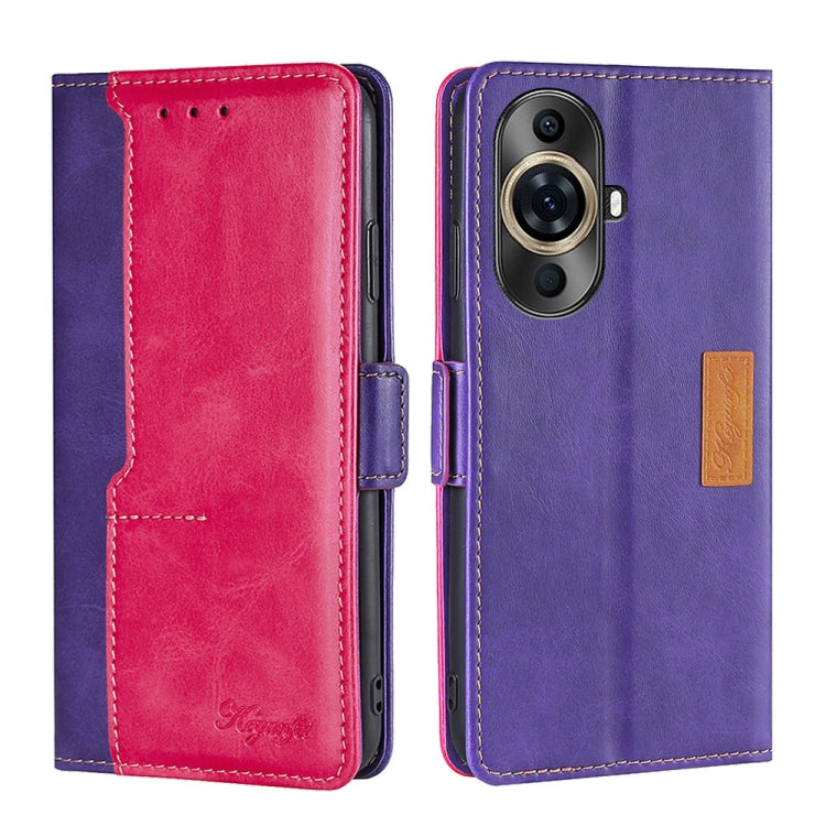 Contrast Color Side Buckle Leather Phone Case, Series 2