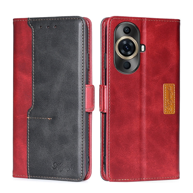 Contrast Color Side Buckle Leather Phone Case, Series 2 My Store