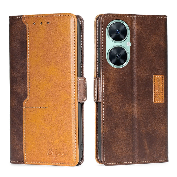 Contrast Color Side Buckle Leather Phone Case, Series 2 My Store