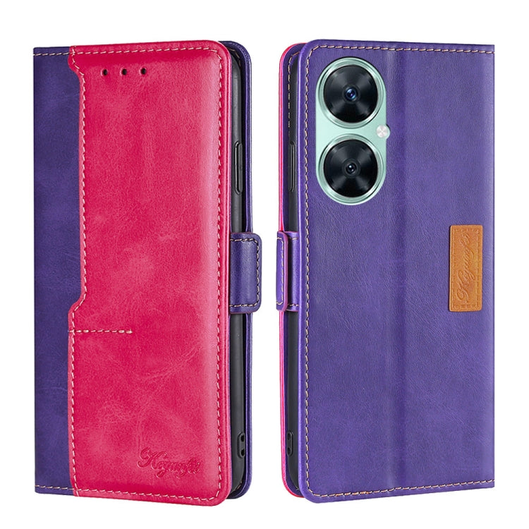 Contrast Color Side Buckle Leather Phone Case, Series 2 My Store