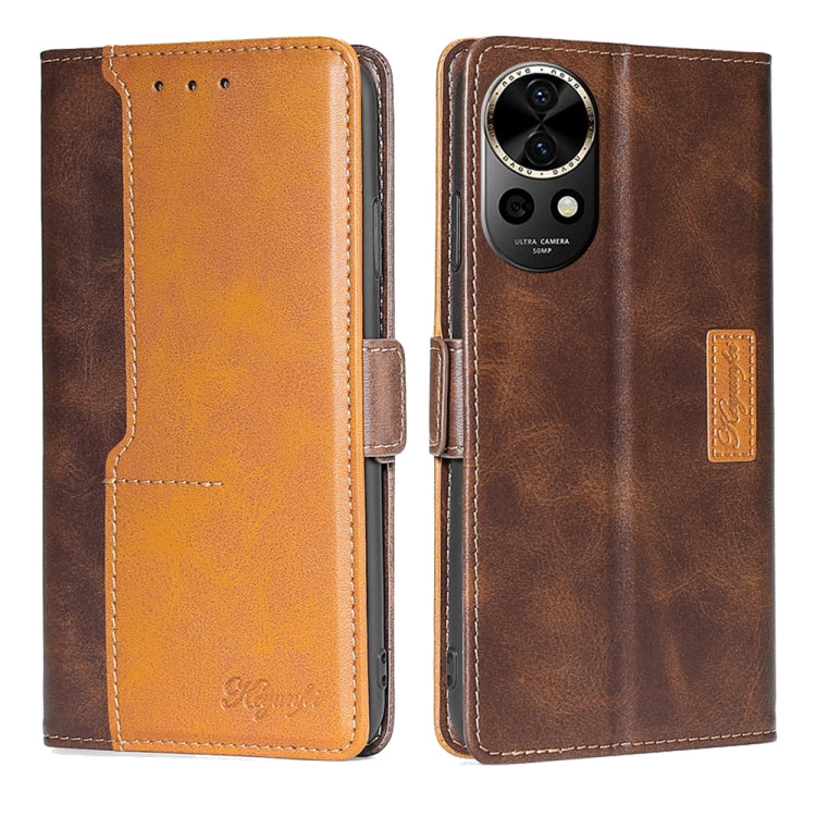 Contrast Color Side Buckle Leather Phone Case, Series 1