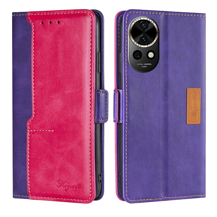 Contrast Color Side Buckle Leather Phone Case, Series 1 My Store