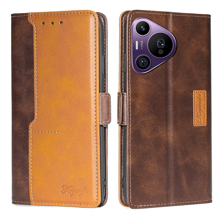 Contrast Color Side Buckle Leather Phone Case, Series 1 My Store