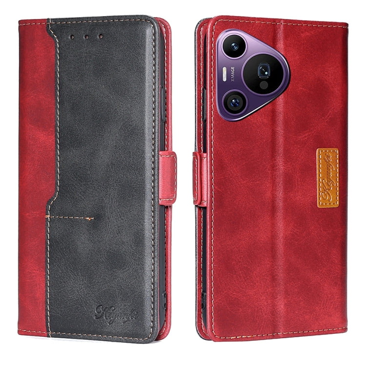 Contrast Color Side Buckle Leather Phone Case, Series 1 My Store